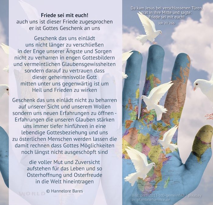 Gottes Friede – auch uns zugesprochen