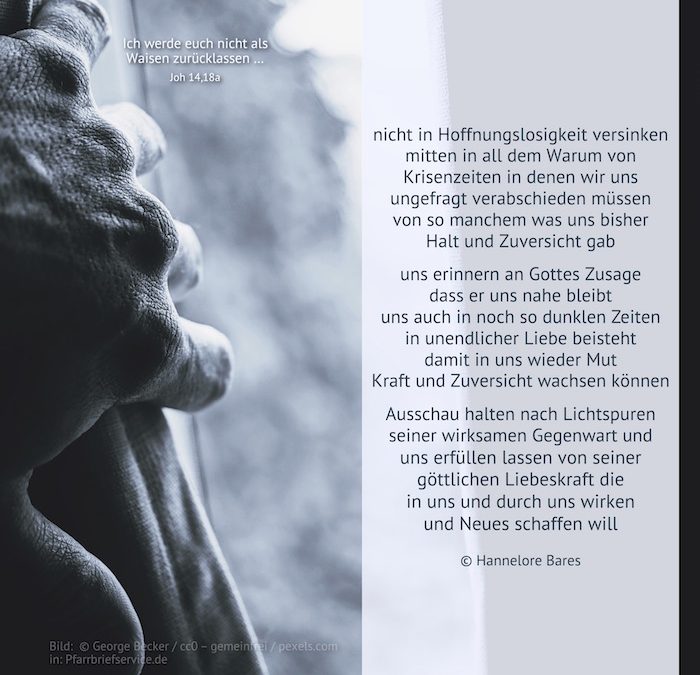 Auf Gottes Beistand vertrauen