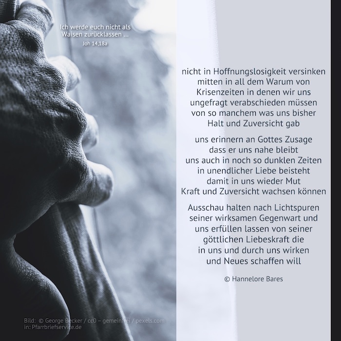 Auf Gottes Beistand vertrauen