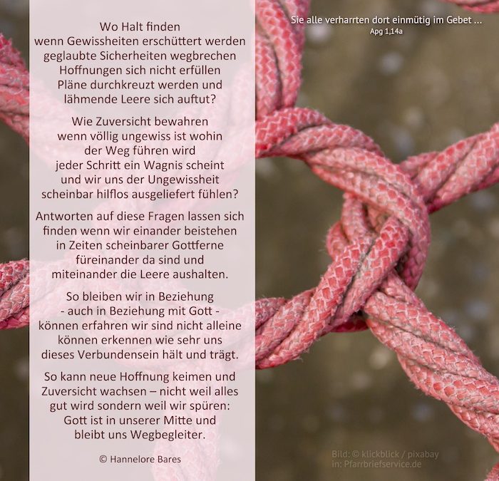 Halt finden in unsicheren Zeiten