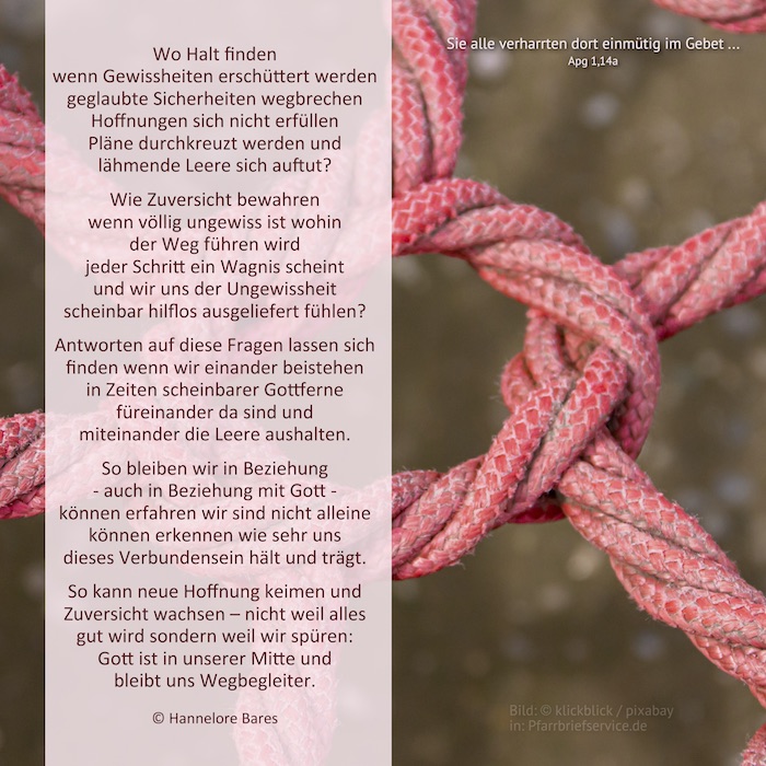 Halt finden in unsicheren Zeiten