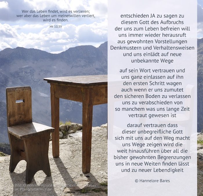 Aufbrechen und in neue Weiten finden