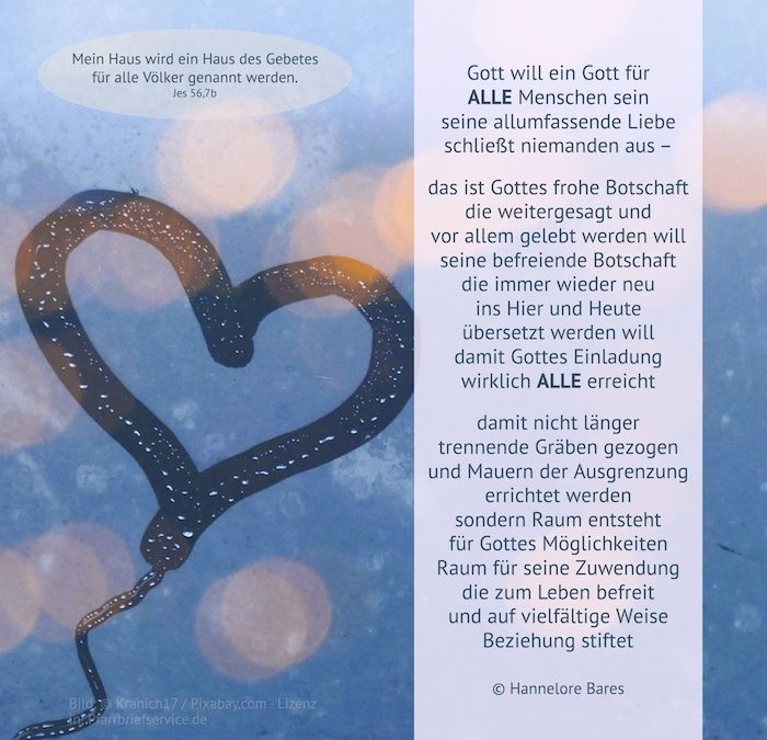 Gott – ein Gott für ALLE Menschen