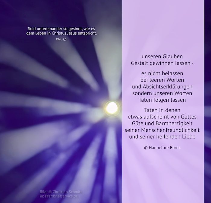 Dem Glauben Gestalt geben