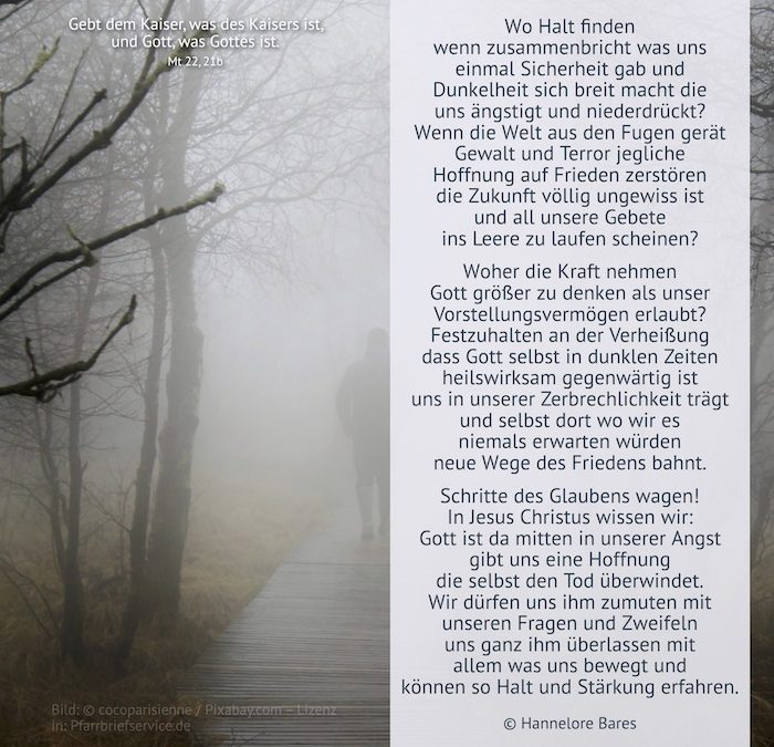 Wo Halt finden in ungewissen Zeiten?