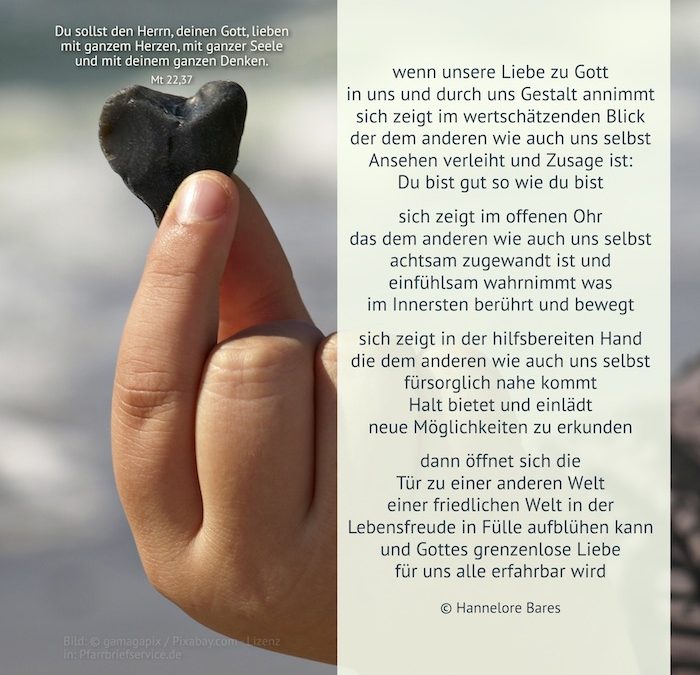Der Liebe Gottes Gestalt geben